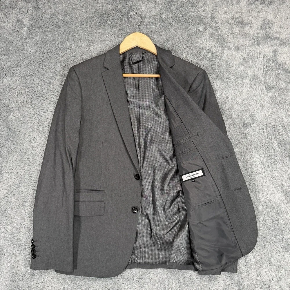 Lief Horsens‎ Blazer Mens 40R Gray Viscose Blend Stretch Jacket Sport Coat